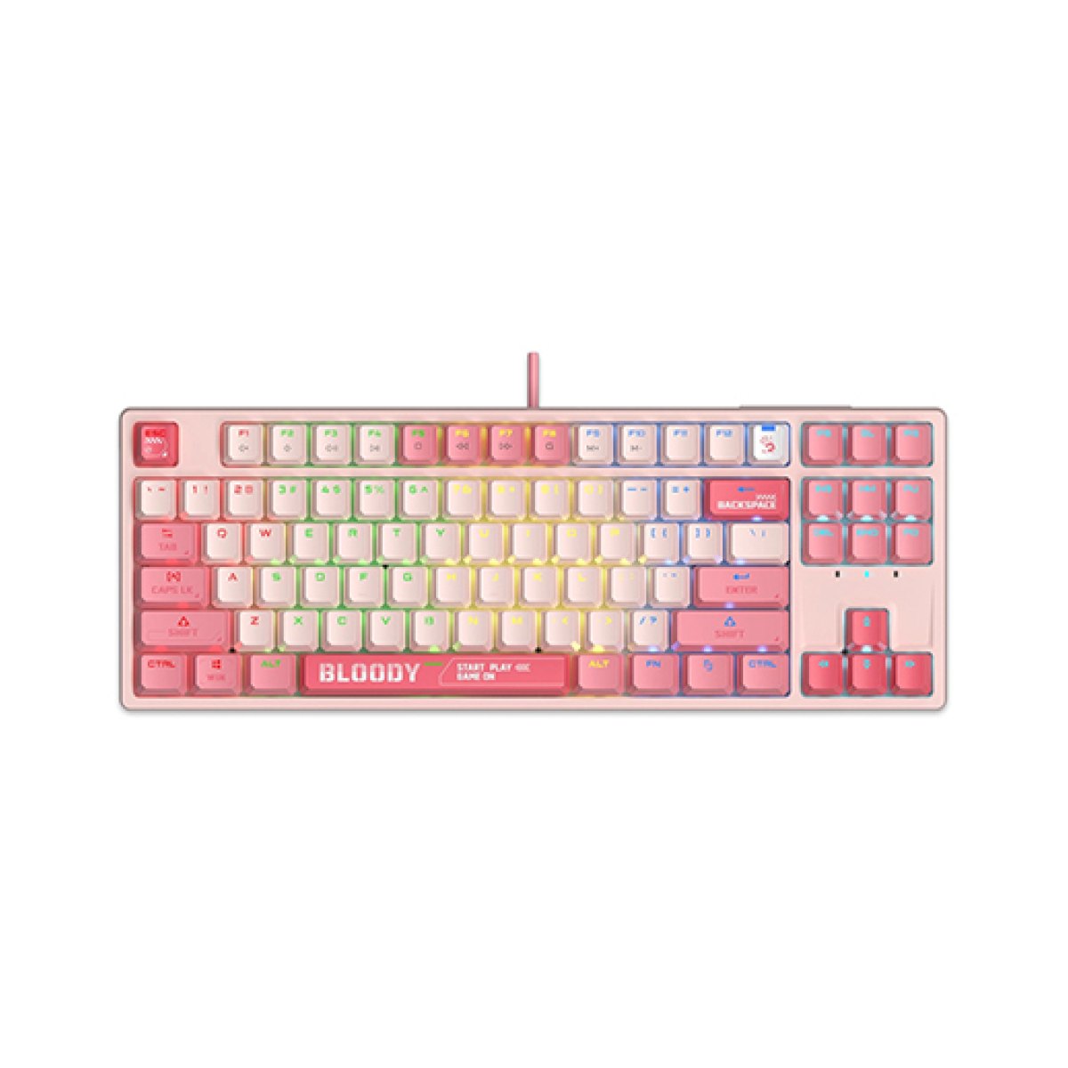 Клавиатура игровая Bloody S87 PINK