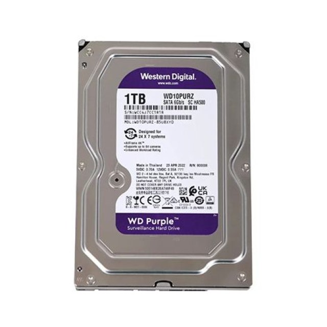 Жесткий диск для видеонаблюдения HDD 10Tb WD Purple Pro SATA3 512Mb 7200 3,5" WD102PURP