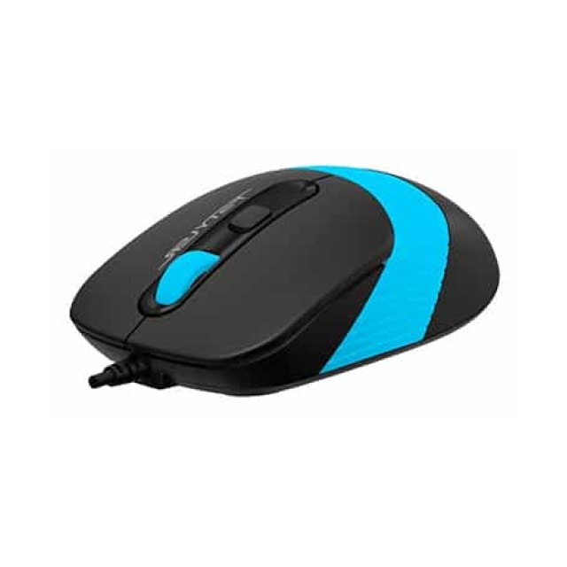 Мышь A4Tech FM-10, Черный, голубой, USB