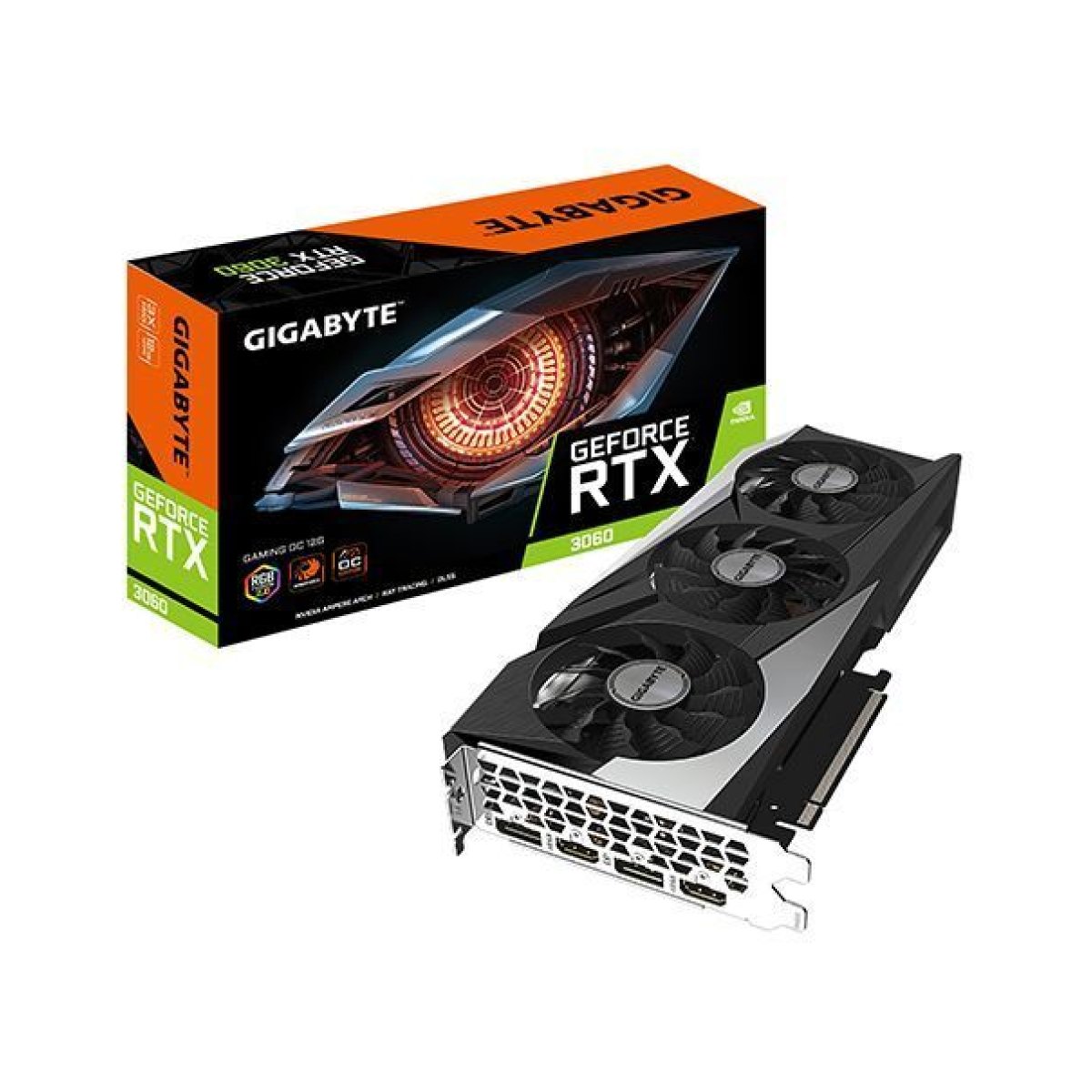 Видеокарта Gigabyte (GV-N3060GAMING OC-12GD) RTX3060 GAMING OC 12G