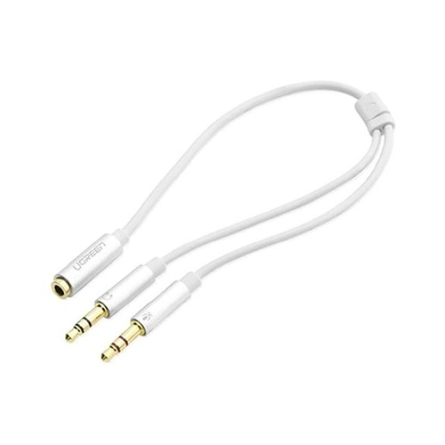 Аудиокабель Ugreen AV140 20897 Dual 3.5mm Male To 3.5mm Female Audio Cable White