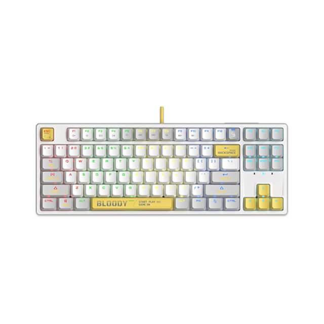 Клавиатура игровая Bloody S87 WHITE