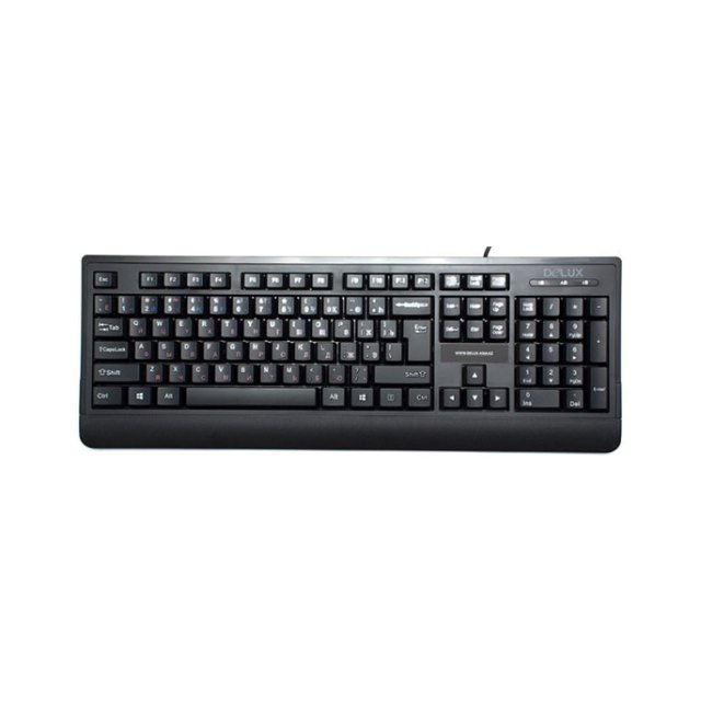 Клавиатура Deluxe DLK-6010UB (Анг/Рус/Каз, Проводное, Черный)
