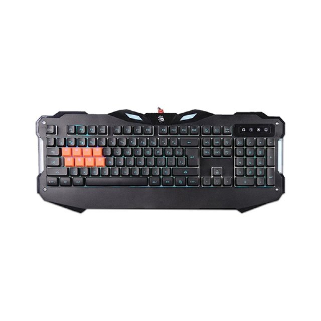 Клавиатура игровая Bloody B328-Black <LED, USB, 8-механических кнопок с оптическими переключателями>