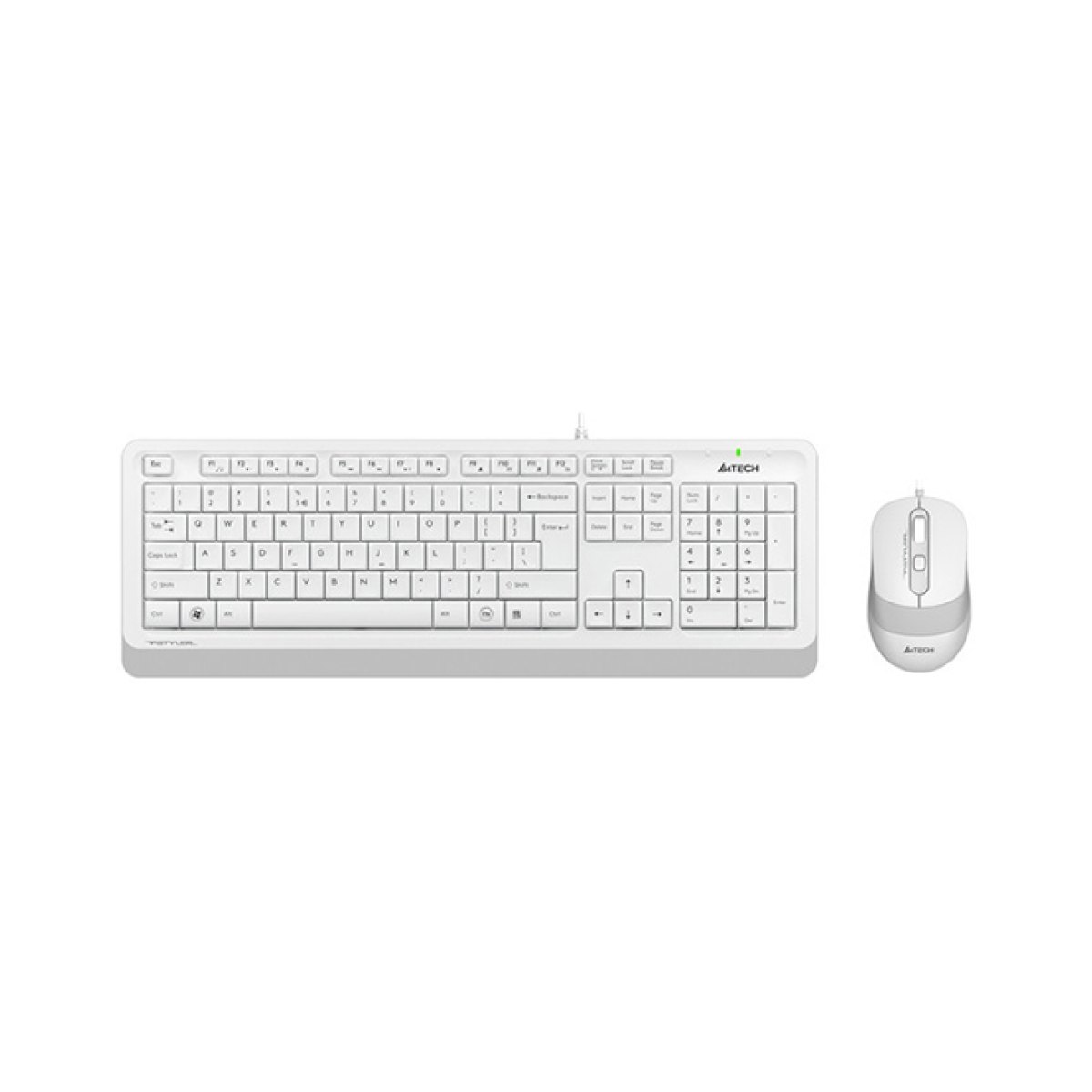 Клавиатура + мышь A4Tech Fstyler F1010 (Анг/Рус/Каз, Проводное, Белый)