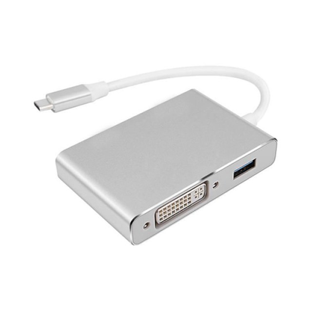 Adapter(Multiport) 4 in1 Super High Speed USB 3.1 Type C -to- HDMI / VGA / DVI /USB Port 3.0