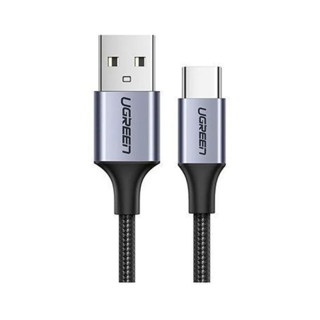 Кабель UGREEN US288 USB-A 2.0 to USB-C Cable Nickel Plating Aluminum Braid 1m (Black) 60126