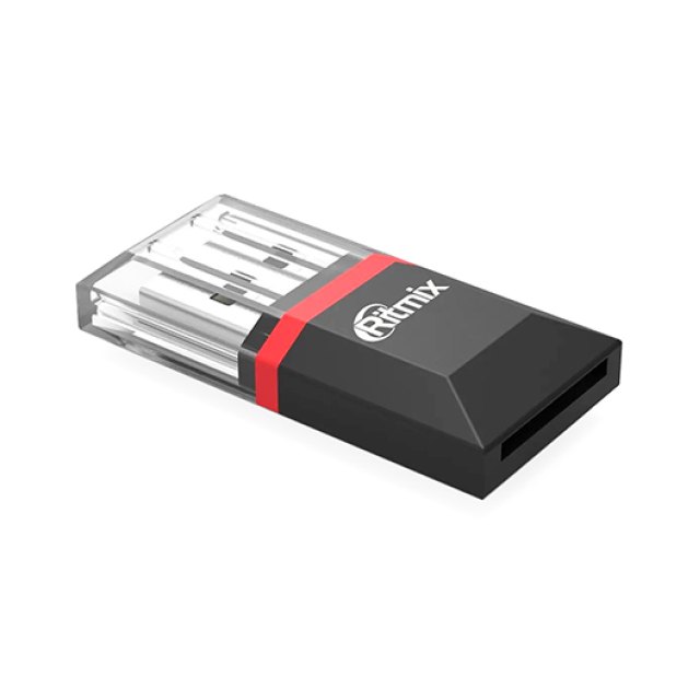 Картридер Ritmix CR-2010, Черный ,FlashCard readermSD, USB 2.0, black