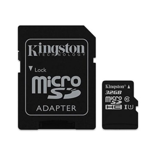 Карта памяти 32 ГБ Kingston SDCS/32GB microSD, Черный