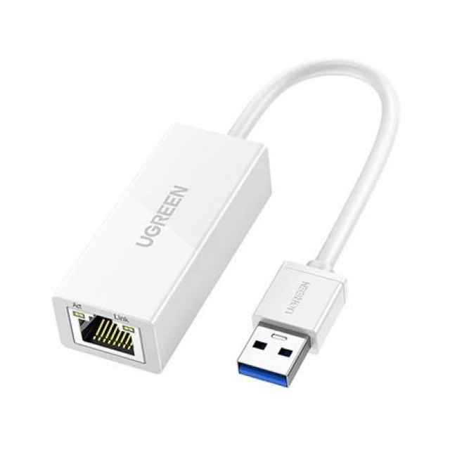 Адаптер Ugreen CR111 20255 USB 3.0 A To Gigabit Ethernet Adapter white ABS