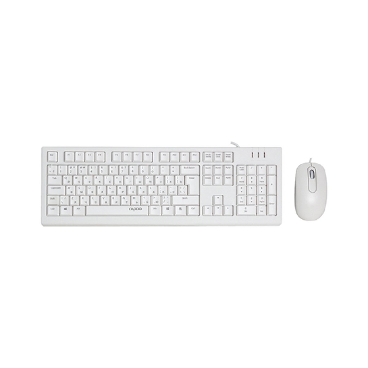 Клавиатура + мышь Rapoo X120PRO (Анг/Рус, Проводное, Белый)