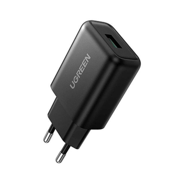 Зарядное устройство UGREEN CD122 QC3.0 USB Fast Charger EU (Black), 70273