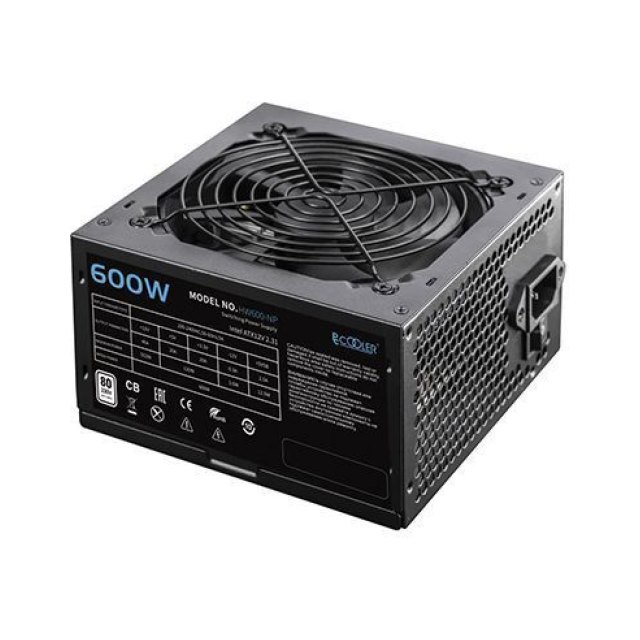 Блок питания PCCooler HW600-NP, 600W, Non Modular, 80+, Fan 120mm,  50,000 Hours HW600-NP