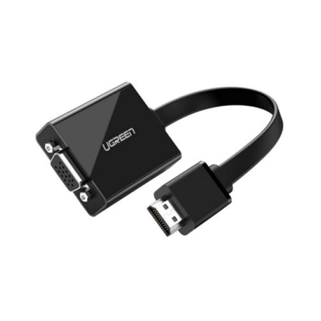 Конвертер UGREEN MM103 HDMI to VGA, 25cm, 40248, black