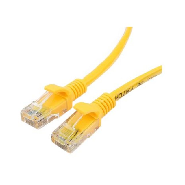 Патч-корд Cablexpert PP10-0.5M/Y, желтый ,Cable Patch cord UTP 5e-Cat 0.5 m