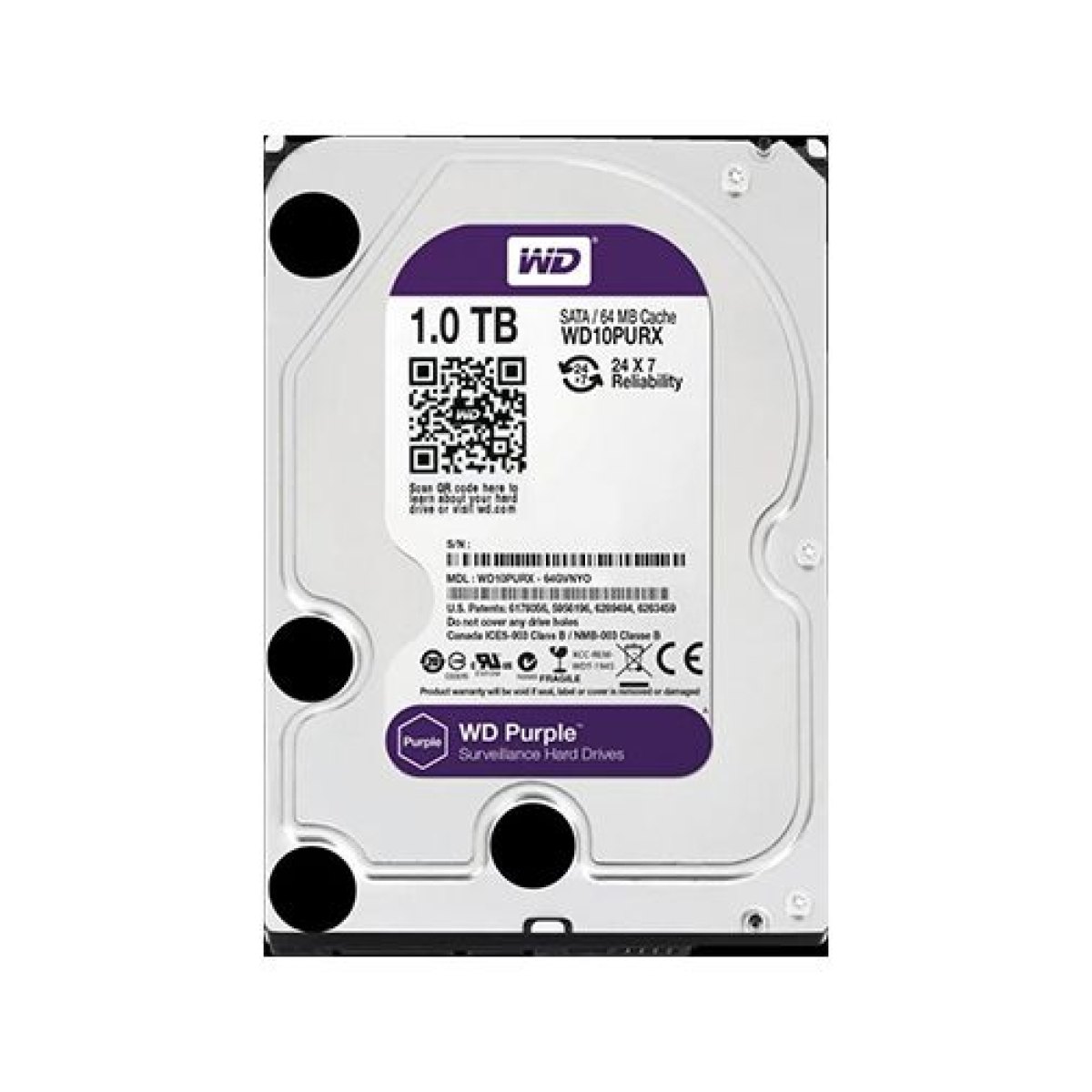 Жесткий диск Western Digital WD10PURX HDD 1Tb