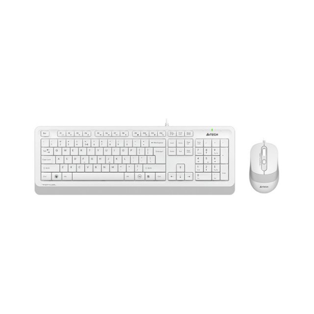 Клавиатура + мышь A4Tech Fstyler F1010 (Анг/Рус/Каз, Проводное, Белый)