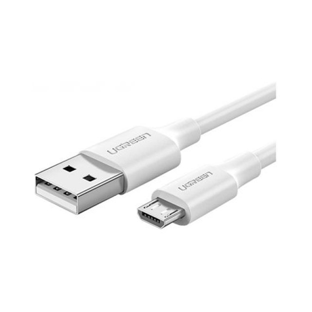 Кабель Ugreen US289 Micro USB Male To USB 2.0 A Male Cable 1M (White), 60141