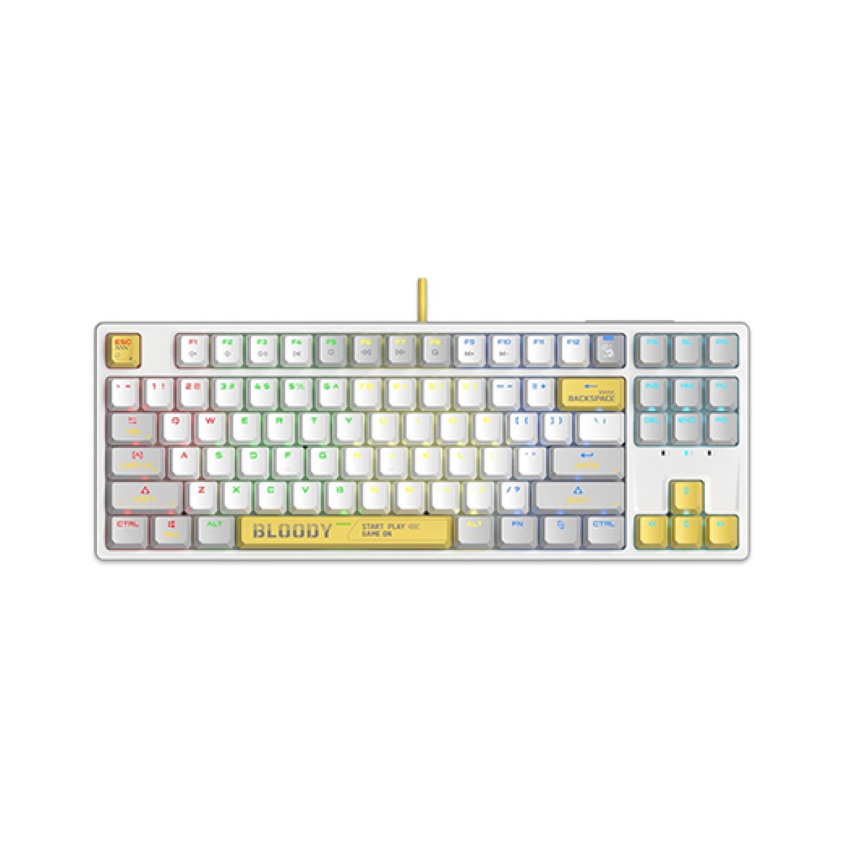 Клавиатура игровая Bloody S87 WHITE