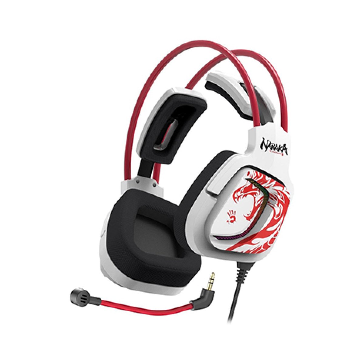 Наушники Bloody G575 Naraka, Белый, красный