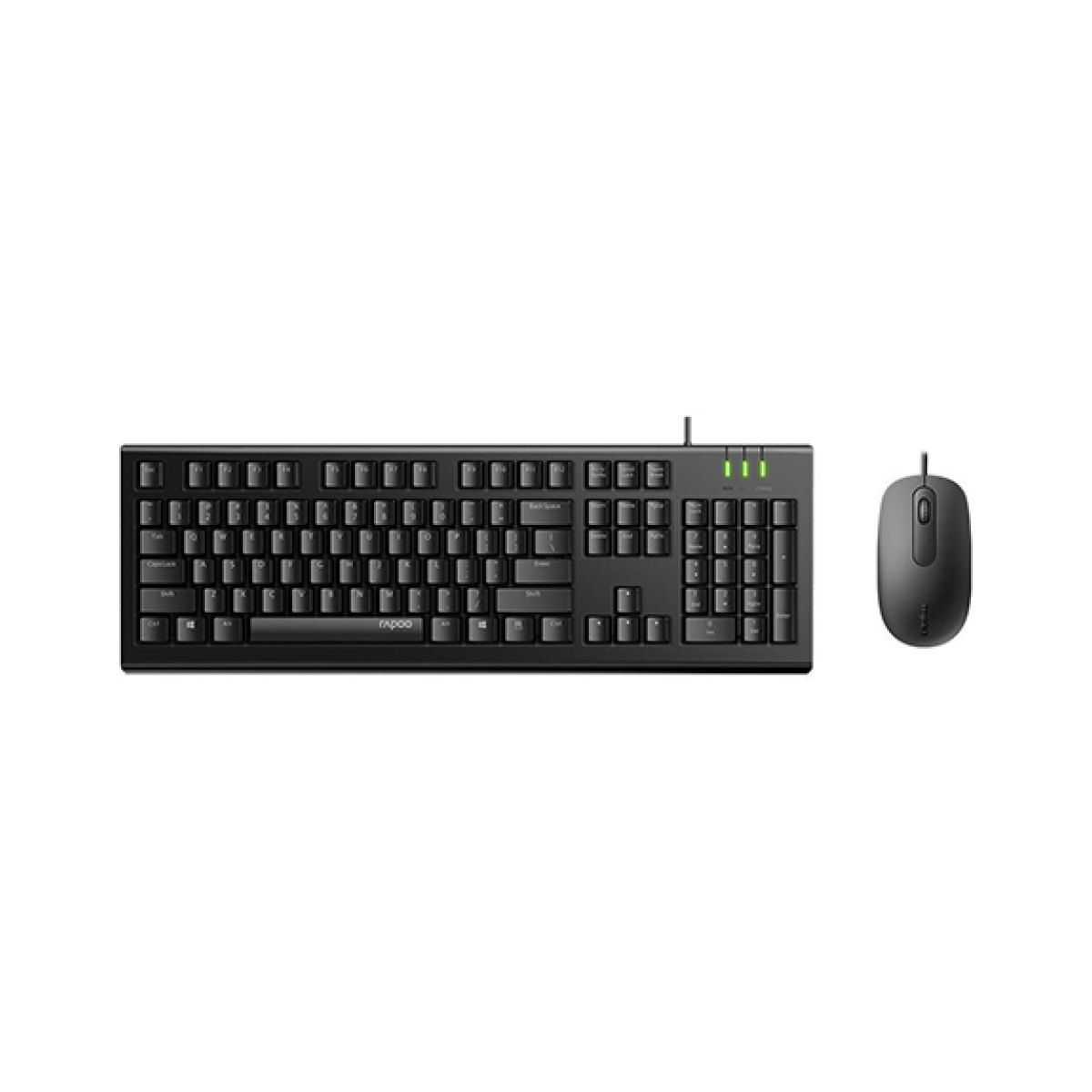 Клавиатура + мышь Rapoo X130PRO (, Проводное, Черный)