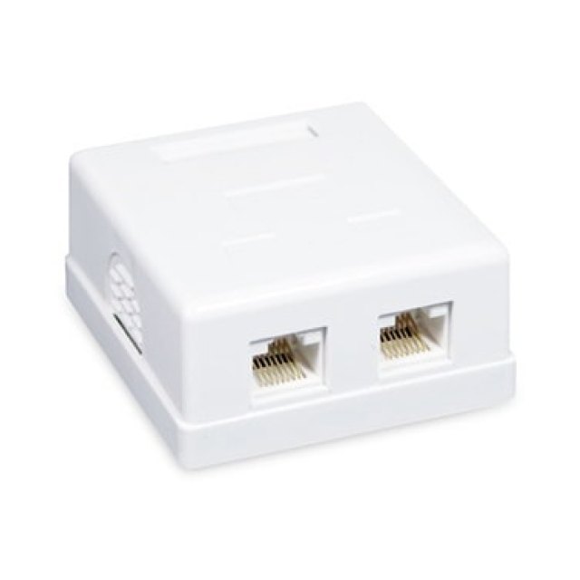 Розетка сетевая Cat6e RJ 45 M:SA-578 Белый 2-портовая