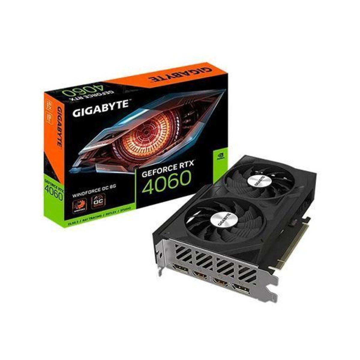 Видеокарта Gigabyte (GV-N4060WF2OC-8GD) RTX4060 WINDFORCE OC 8G