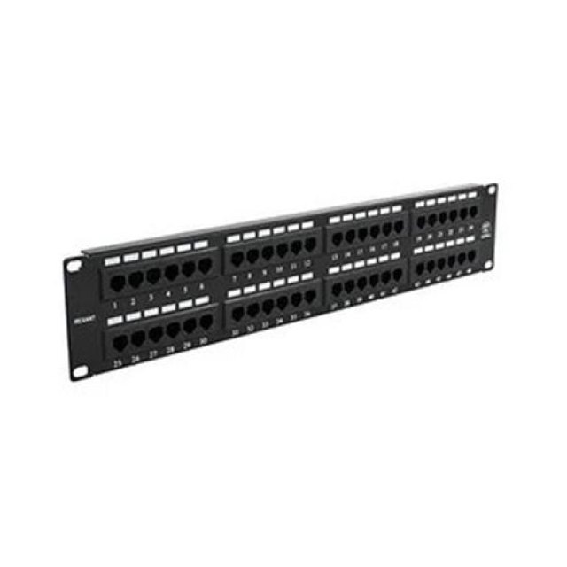 Патч-панель MFICO MF-EPP-16B 16 портов RJ-45, кат.5e, T568A&B, 19", 1U