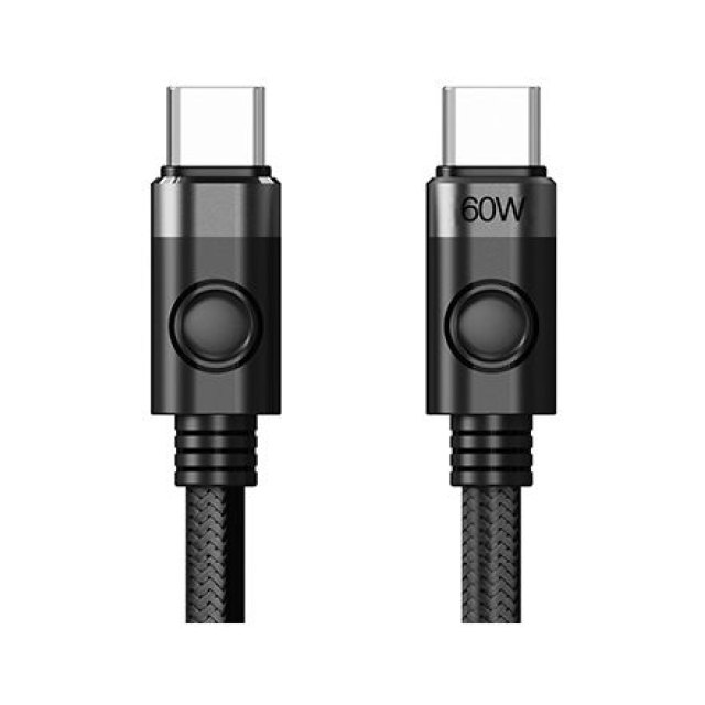 Кабель UGREEN US288 USB-A 2.0 to USB-C Cable Nickel Plating Aluminum Braid 0.5m (Black)