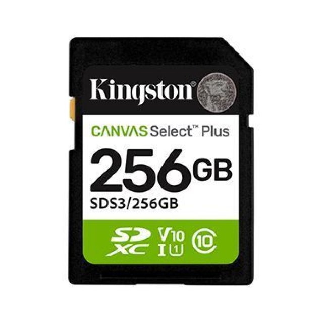 Карта памяти Kingston SDS3/256GB Canvas Select Plus C10 UHS-I U1 V10 256GB