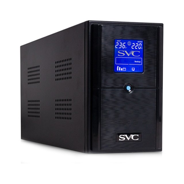 ИБП SVC V-1200-L-LCD, Черный