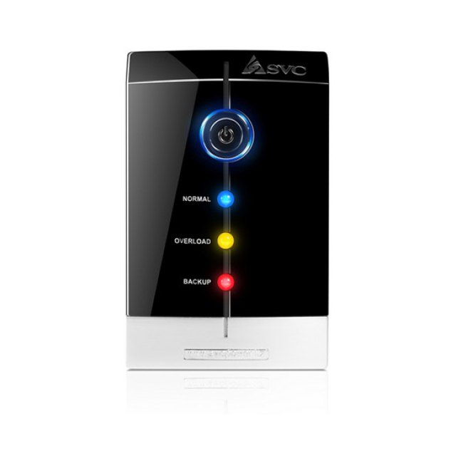 ИБП SVC V-650-F (400 Вт, 220 В, 220В+/-10%, 12 В/9 Ач) Black