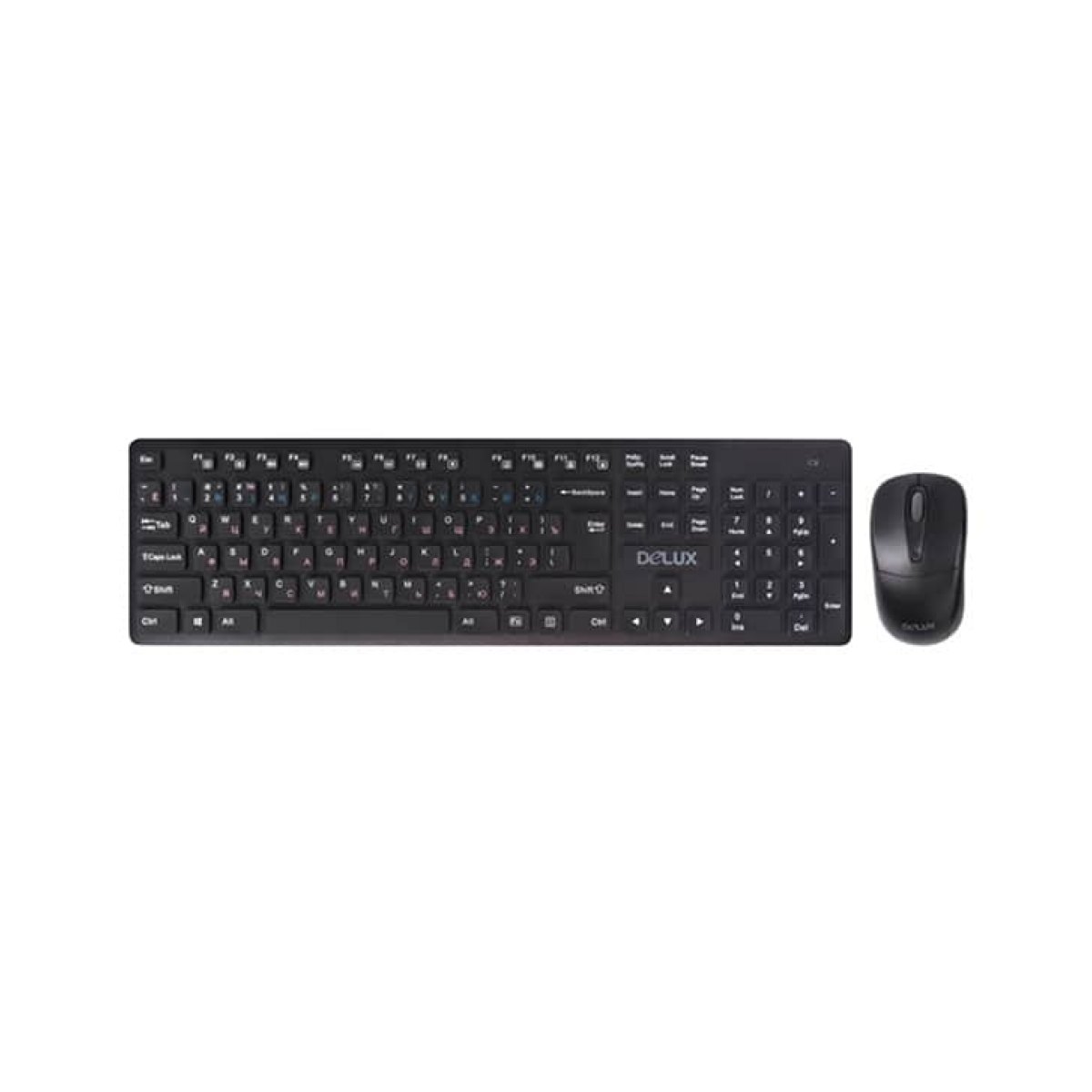 Клавиатура + мышь Deluxe DLD-1505OGB (Анг/Рус/Каз, Беспроводное, Черный)