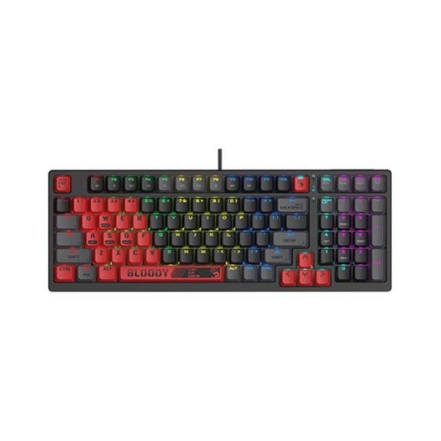Игровая клавиатура Bloody S98-RED (Анг/Рус, Проводное, Черный)