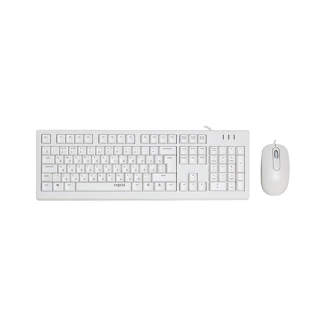 Клавиатура + мышь Rapoo X120PRO (Анг/Рус, Проводное, Белый)