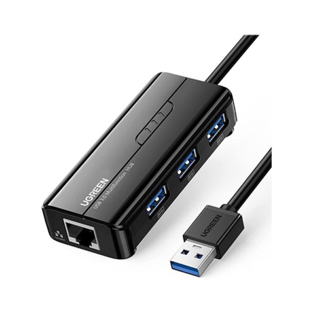 Конвертер сигнала UGREEN 20265 USB 3.0 Hub with Gigabit Ethernet Adapter