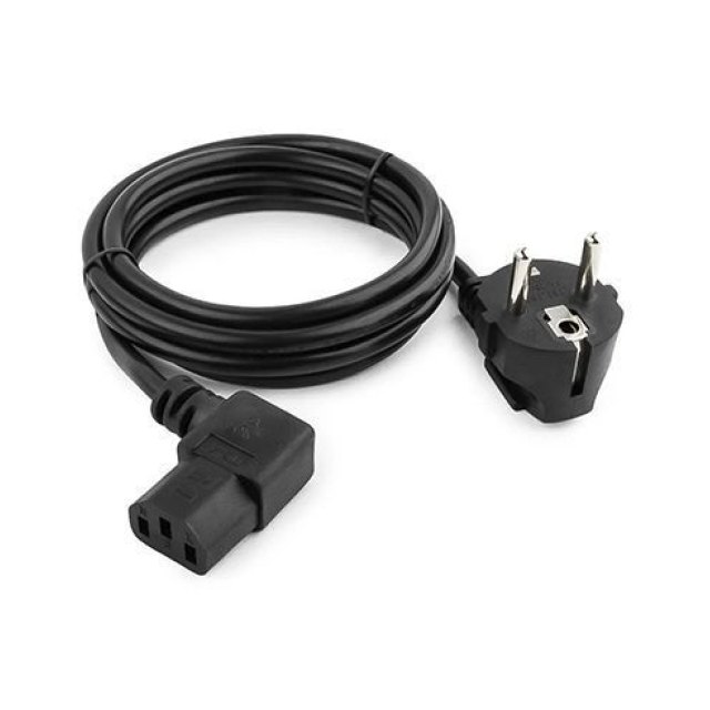 Кабель питания, Cablexpert PC-186A-VDE, 1.8м ,Cable power, Schuko - C13, угловой, black