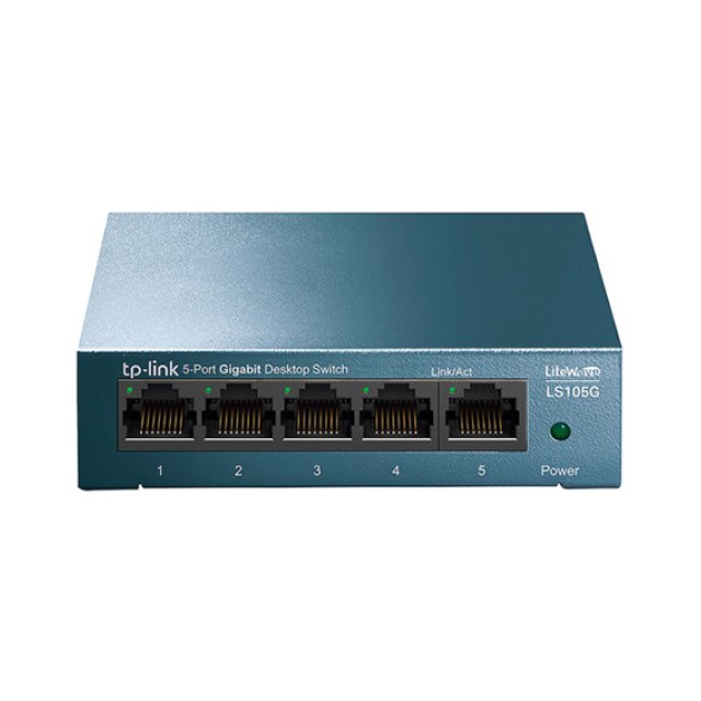 Коммутатор TP-Link TL-LS105G (Неуправлемый, 5 портов, 10/100/1000 Мбит/с, Пластик)