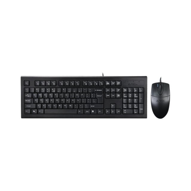 Клавиатура + мышь A4Tech KR-8520D (Анг/Рус/Каз, Проводное, Черный)