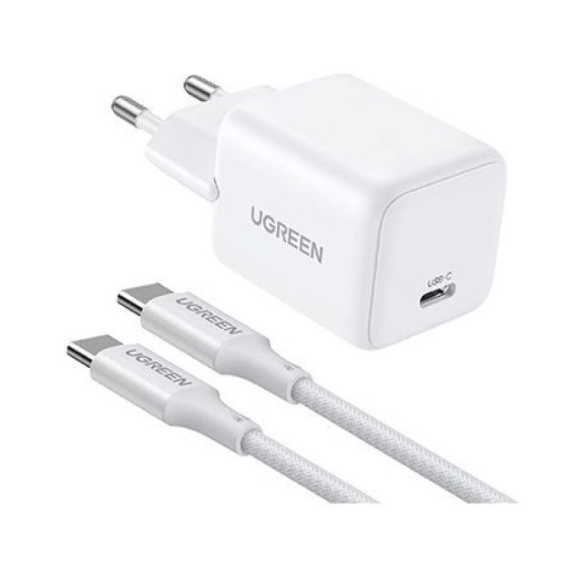 Зарядное устройство UGREEN X513 30W 1C GaN Fast Charger. белый