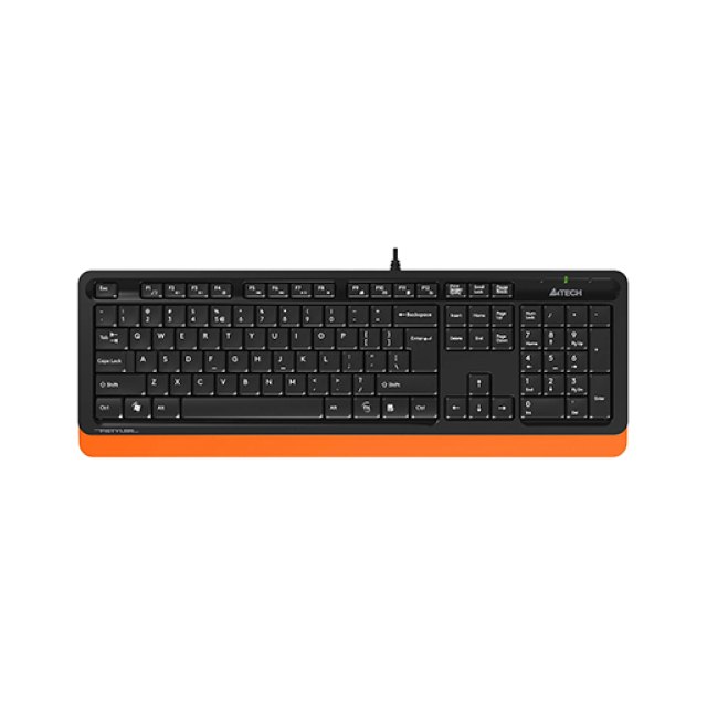 Клавиатура A4tech Fstyler FK10-ORANGE USB <105 клавиш, 150см, FN 12 мультимедийных клавиш>