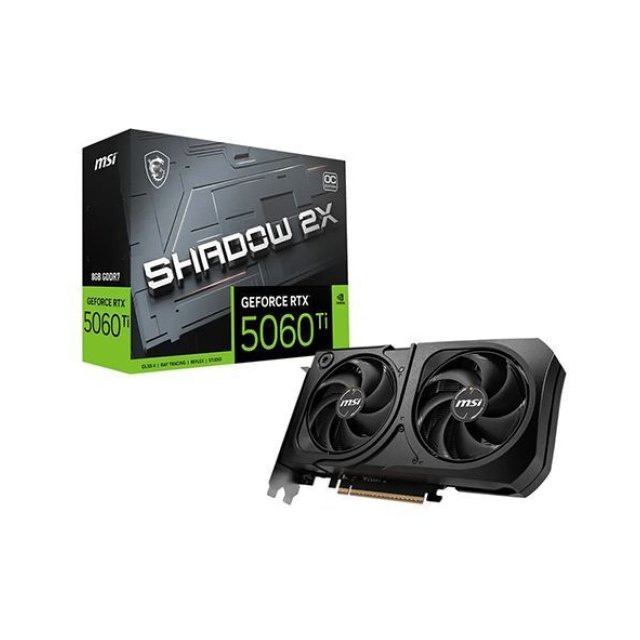 Видеокарта MSI GeForce RTX 5060 8G SHADOW 2X OC PLUS, 8Gb GDDR7 128-bit HDMI 3xDP G5060-8S2C