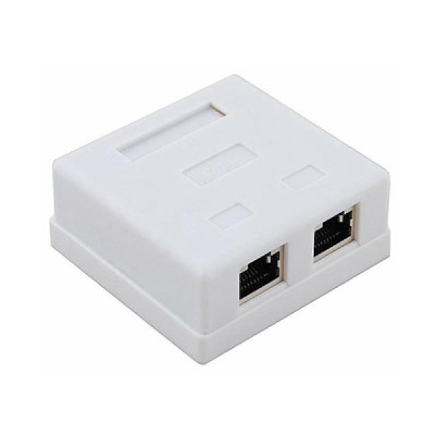 Сетевая Розетка UTP Cat. 5e RJ 45(8P8C) 2 port  ( для внутреннего монтажа в стену)