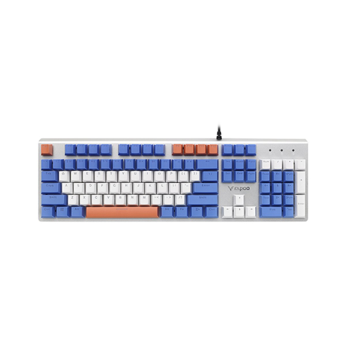 Клавиатура Rapoo V530 (Анг/Рус, Проводное, Серебристый)
