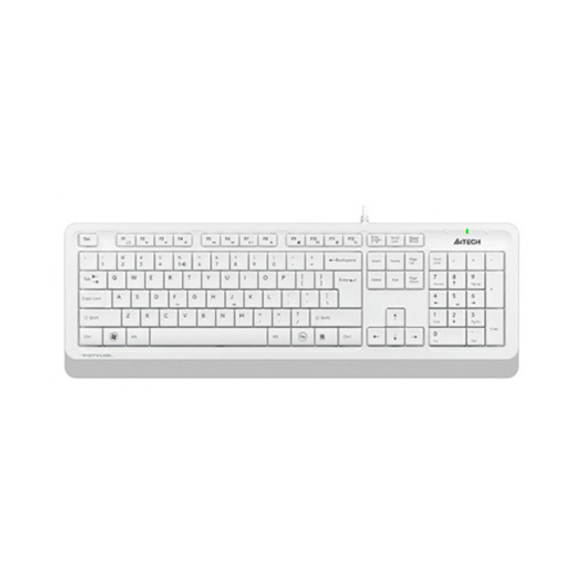 Клавиатура A4Tech FK10 (Анг/Рус/Каз, Проводное, USB, Белый)