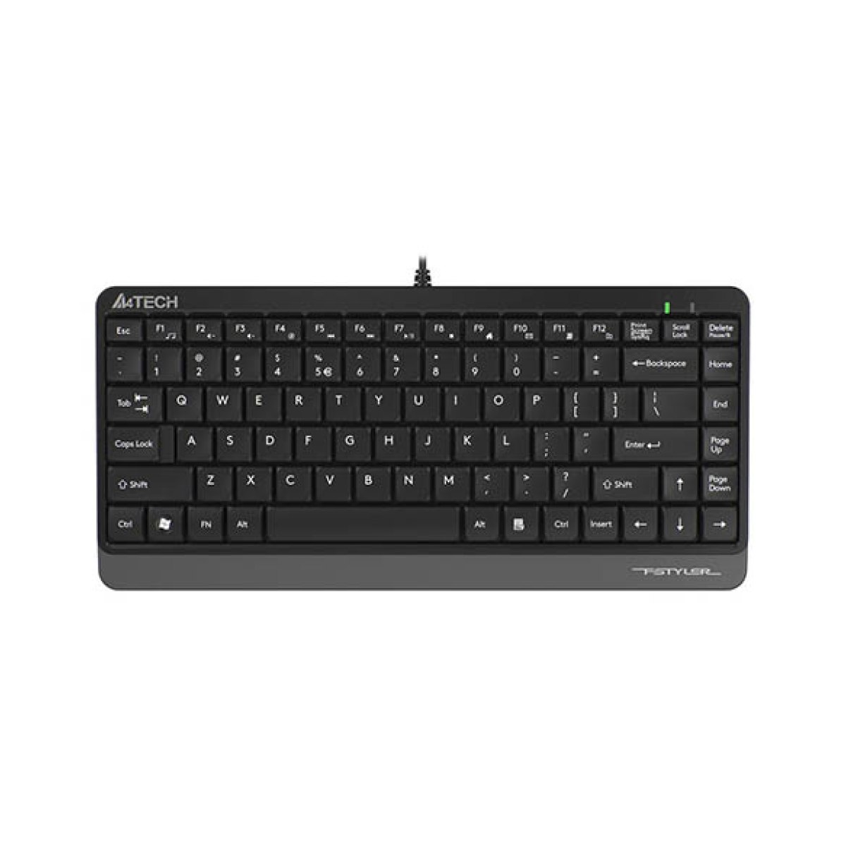 Клавиатура A4Tech FK-11-BLACK/GREY (Анг, Проводное, Черный)