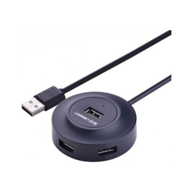 HUB UGREEN CR106 USB 2.0 Hub 4 Ports 1m (Black). 20277