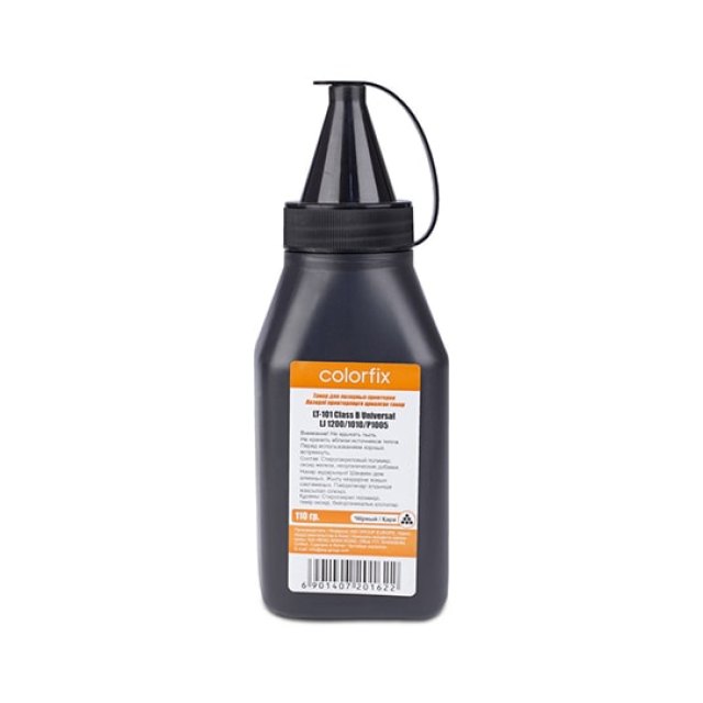Тонер Colorfix, LT-101B UNIVERSAL (110 гр.), Для картриджей HP LJ 1200/1010/1005