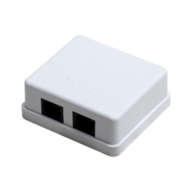 Двухпортовая розетка RJ 45 LinkBasic (без модуля) белая