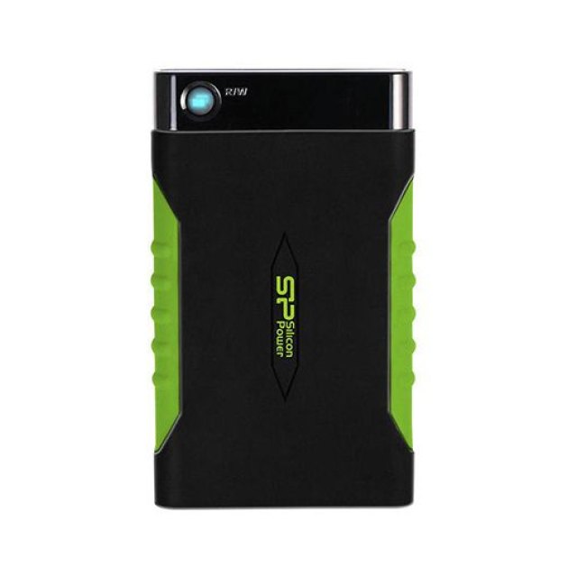 Внешний жесткий диск Silicon Power A15,SP010TBPHDA15S3K, 1 TB, black-green ,HDD USB USB 3.1